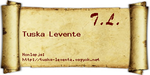 Tuska Levente névjegykártya